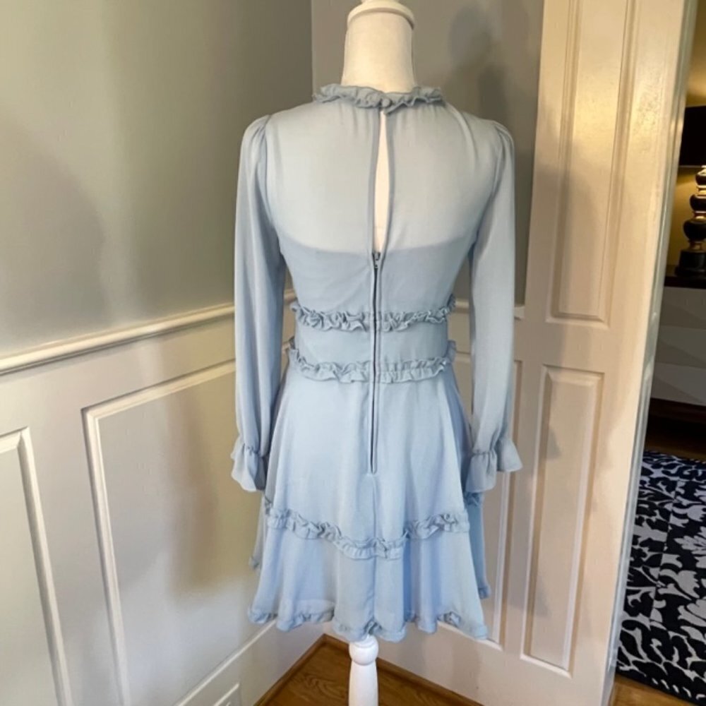 B. Darlin Chiffon Tiered Ruffled Dress 3 4 New - Picture 6 of 8